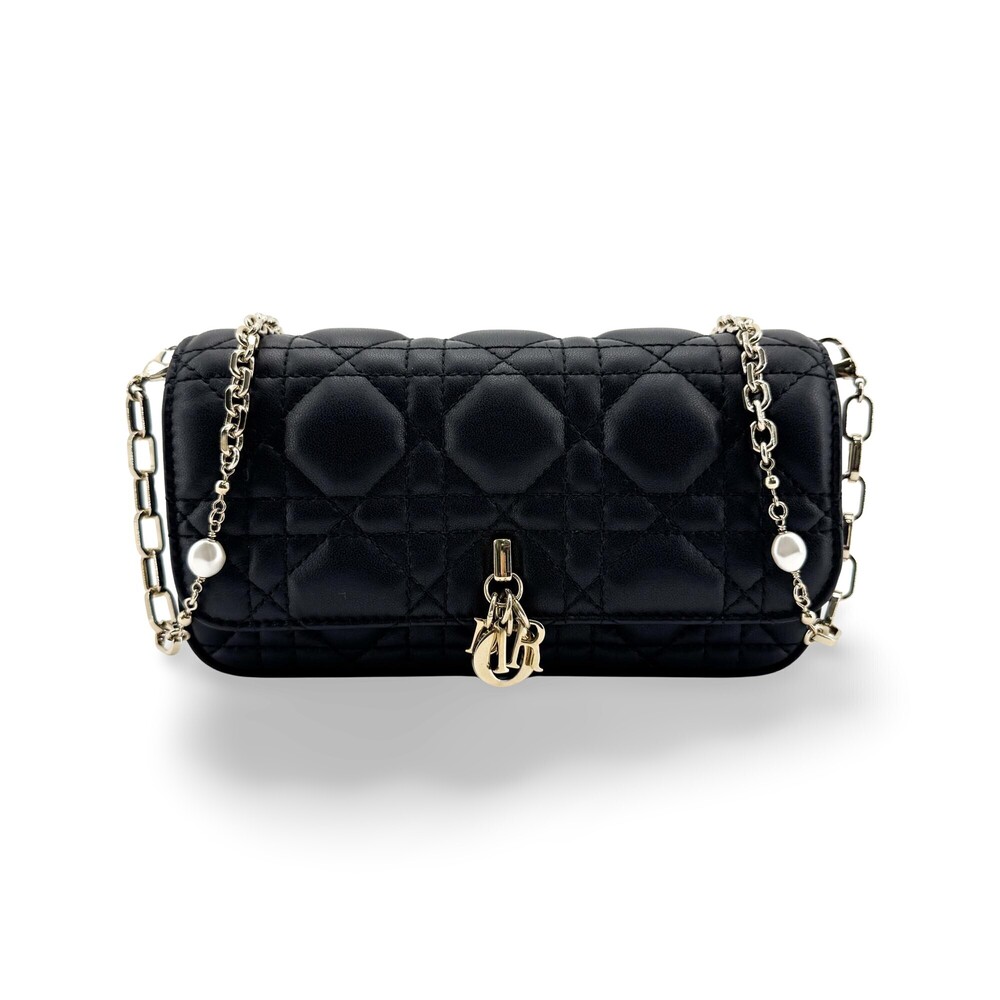 Christian Dior Lady Dior Chain Phone Cannage Quilt Lambskin